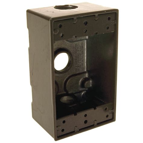 Weatherproof Single Gang Box, Bronze 